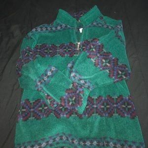 Eddie Bauer fuzzy quarter zip